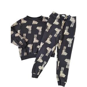 H&M Bunny Rabbit Print Jogger Set